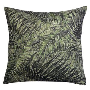 Set 2 perne decorative textil verde Leaf 43x43x4 cm