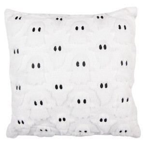Perna Halloween poliester alb negru 45x45x4 cm