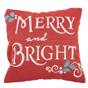 Perna Craciun Merry Bright poliester multicolor 44x44x4 cm