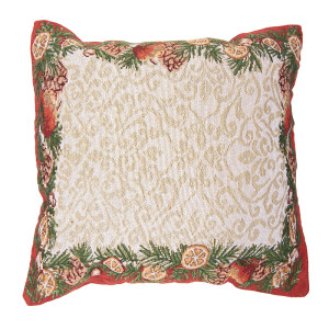 Perna Craciun poliester multicolor OM 45x45x4 cm