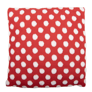 Perna poliester alb rosu 45x45x5 cm