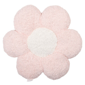 Perna decorativa poliester roz alb Floare Ø 50x5 cm