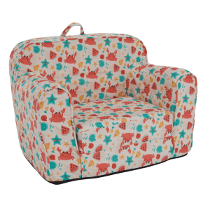 Fotoliu extensibil textil, spuma de compresie multicolor Kidy 60x44x48 cm