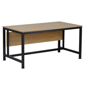 Birou metal negru mdf laminat stejar Kilis 150x80x72 cm