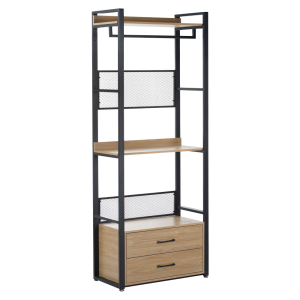 Raft pardoseala fier negru mdf laminat stejar Kilos 80x40x200 cm