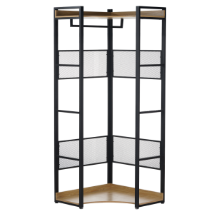 Raft pardoseala mdf laminat stejar fier negru Kilos 80x80x200 cm