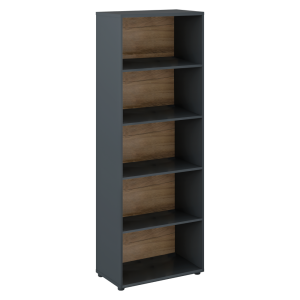 Biblioteca HDF grafit stejar artisan Klaudius 70x40x196.4 cm