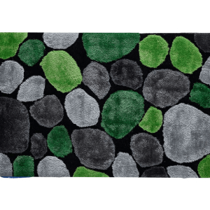 Covor textil verde gri negru Pebble 140x200 cm
