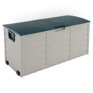 Lada depozitare pentru gradina, plastic gri/verde, Kortez 112x49x54 cm