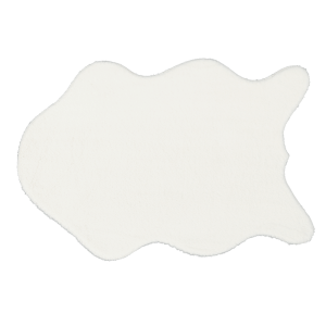 Covor blana artificiala alba Rabit 60x90 cm