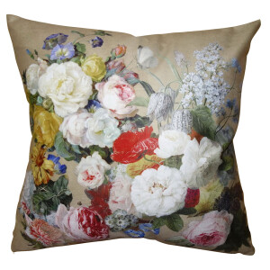 Fata perna decorative poliester Flowers 45x45 cm