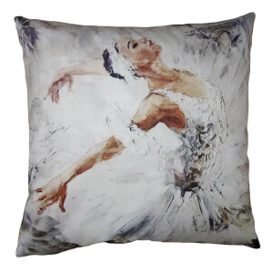 Fata perna textil multicolor Balerina 45x45 cm