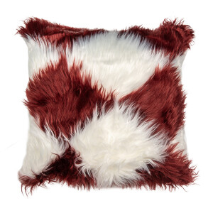 Fata perna decorativa blana alba rosie 45x45 cm
