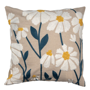 Fata perna decorativa textil Flowers 45x45 cm