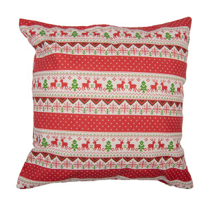Fata perna textil multicolor Craciun 44x44 cm