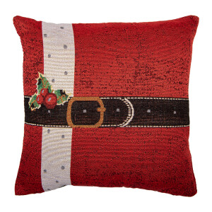 Fata perna textil multicolora Mos Craciun 44x44 cm