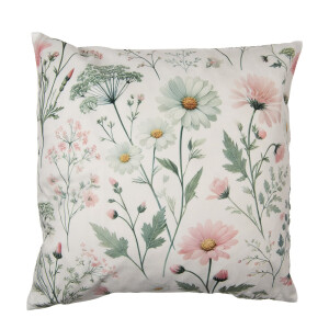 Fata perna poliester multicolor model Flori 45x45 cm