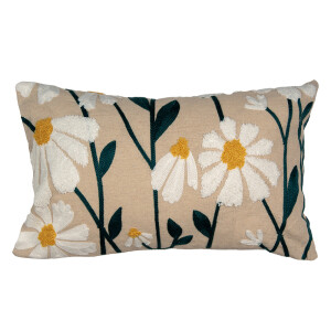 Fata perna decorativa textil Flowers 50x30 cm