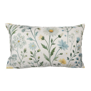 Fata perna poliester multicolor model Flori 35x50 cm