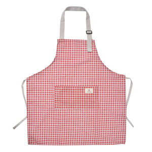 Sort bucatarie textil rosu bej 65x70 cm