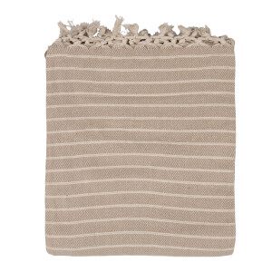 Patura bumbac bej maro 125x150 cm