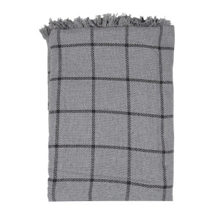 Patura bumbac gri negru 125x150 cm