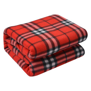 Patura textil alb negru rosu 180x200 cm