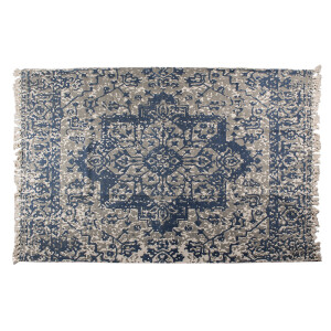 Covor bumbac albastru gri 140x200 cm