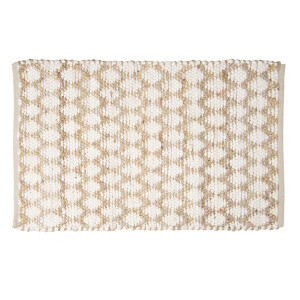 Covoras bumbac maro alb 60x90 cm