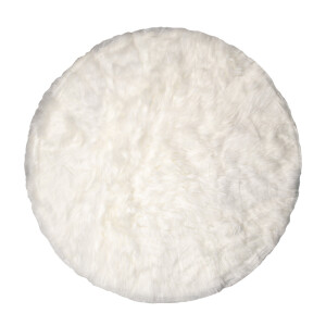 Covor blana artificiala alba gri 100x3 cm