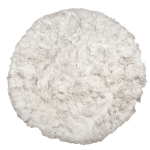 Covor blana artificiala gri alb 100x3 cm