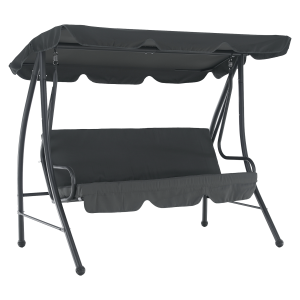 Leagan gradina 3 locuri gri Kemi 199x120x175 cm