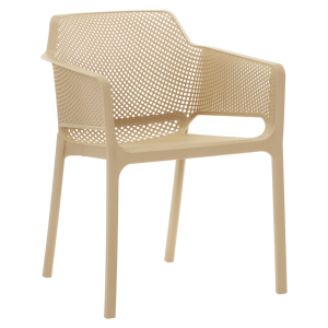 Fotoliu terasa, gradina stivuibil plastic maro taupe Lavton 60x57x79 cm