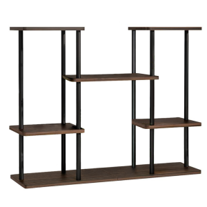 Suport flori fier negru lemn maro Leder 80x24x65,5 cm