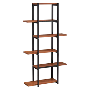 Raft pardoseala fier negru mdf maro Lemy 78x23x146 cm 