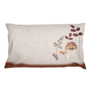Fata perna textil bej maro 30x50 cm