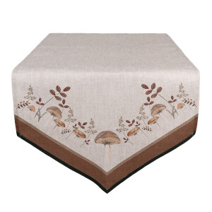 Traversa masa bumbac bej maro Ciupercute 50x160 cm
