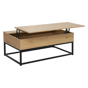 Masuta DTD stejar metal negru Livina 100x55x40 cm