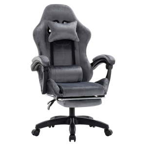 Scaun birou, gaming textil gri plastic negru Lopes 63x62x113-123 cm