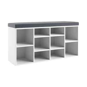 Pantofar cu banca DTD alb Lushka 104x30x53,4 cm