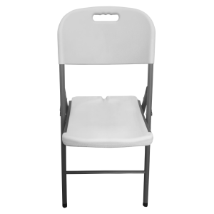 Scaun pliabil de gradina, alb/gri, Mahal 47x53x88 cm 