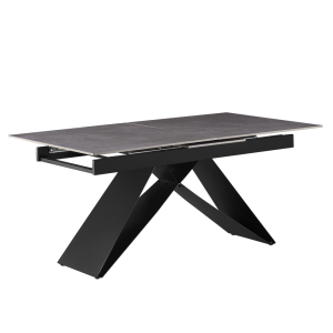 Masa dining extensibila neagra Majed 160-200x90x75 cm
