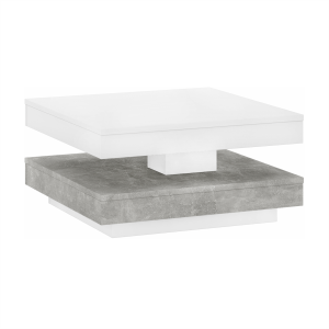 Masuta de cafea HDF alb gri Mandy 70x70x34 cm