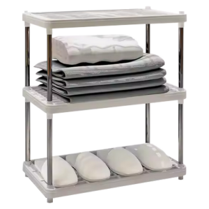 Raft pardoseala feir gri plastic alb Maresi 41,5x22x54 cm