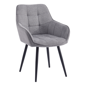 Fotoliu de design textil gri metal negru Marken 58.5x62x86 cm