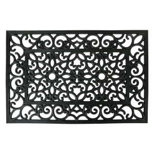 Covoras intrare casa cauciuc negru 60x40x1 cm