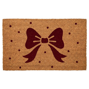 Covoras intrare casa PVC fibre cocos maro negru Fundita 75x45x1 cm