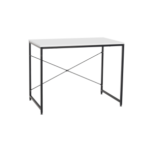 Birou DTD alb metal negru Mellora 90x60x72 cm 