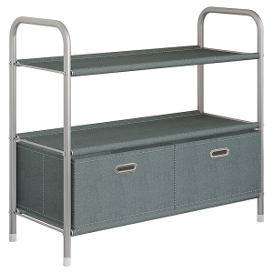 Raft pardoseala fier textil gri Metoda 80x30x75,5 cm