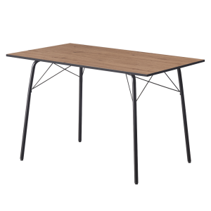Masa dining MDF stejar artisan metal negru Nalak 120x75x75 cm
